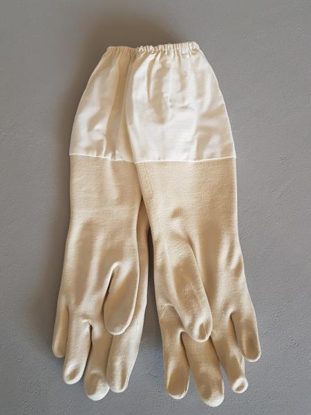 Nitrilhandschuhe weiß/gelb